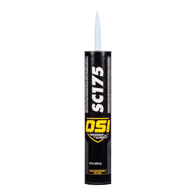 OSI SC175 White Synthetic Rubber Acoustical/Draft/Smoke/Sound Insulating Sealant 28 oz (Pack of 12)