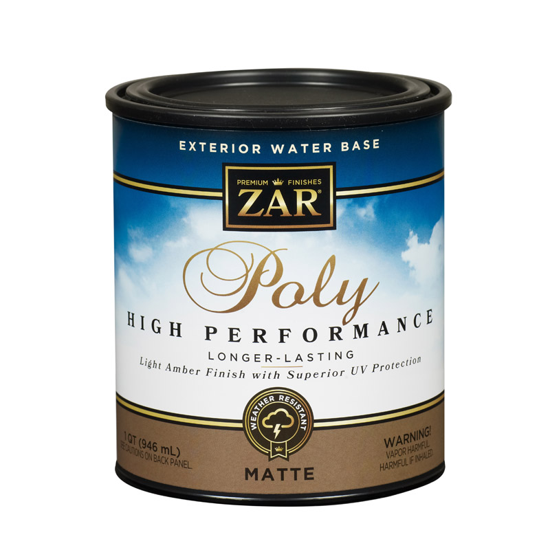 ZAR Matte Light Amber Water-Based Polyurethane 1 qt (Pack of 4)