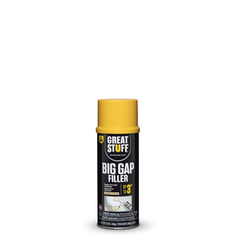 Great Stuff Big Gaps Ivory Polyurethane Insulating Foam Sealant 12 oz (Pack of 12)