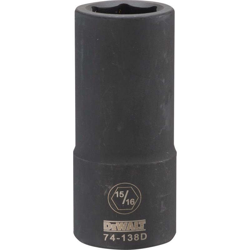 DeWalt 15/16 in. X 3/4 in. drive SAE 6 Point Deep Impact Socket 1 pc