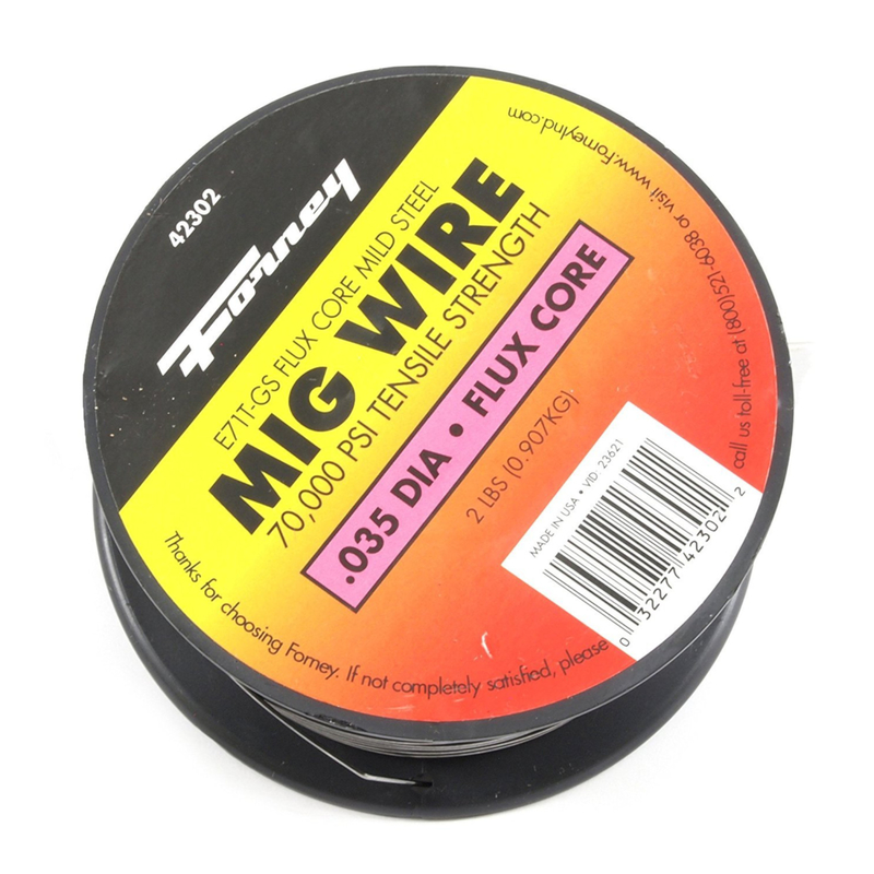 Forney E71T-GS 0.035 in. Mild Steel Flux Cored Wire 79000 psi 2 lb