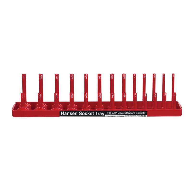 Hansen Global 13.25 in. L X 3/8 in. drive SAE Socket Tray 1 pc