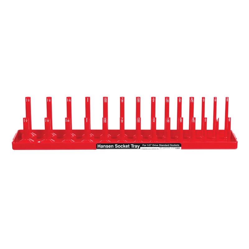 Hansen Global 18 in. L X 1/2 in. drive SAE Socket Tray 1 pc