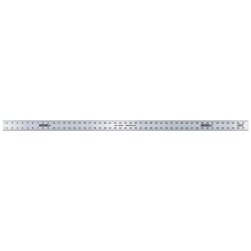 Johnson 48 in. L X 2 in. W Aluminum Heavy Duty Straight Edge SAE