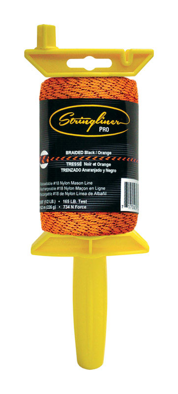 Stringliner Braided Mason Line and Reel 500 ft. Orange
