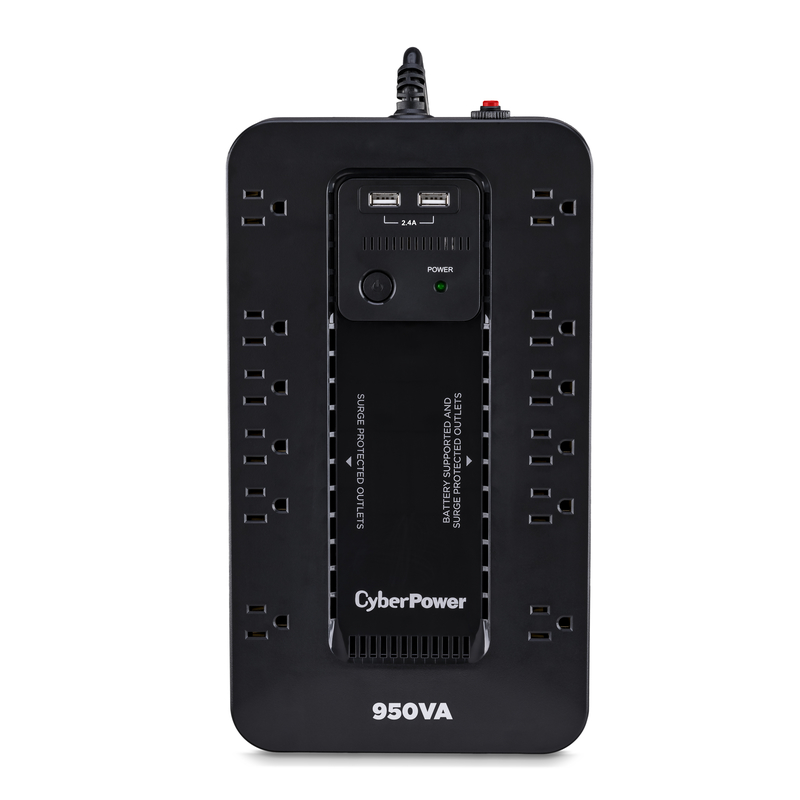 CyberPower 5 ft. L 12 outlets Battery Backup/Surge Protector Black 890 J