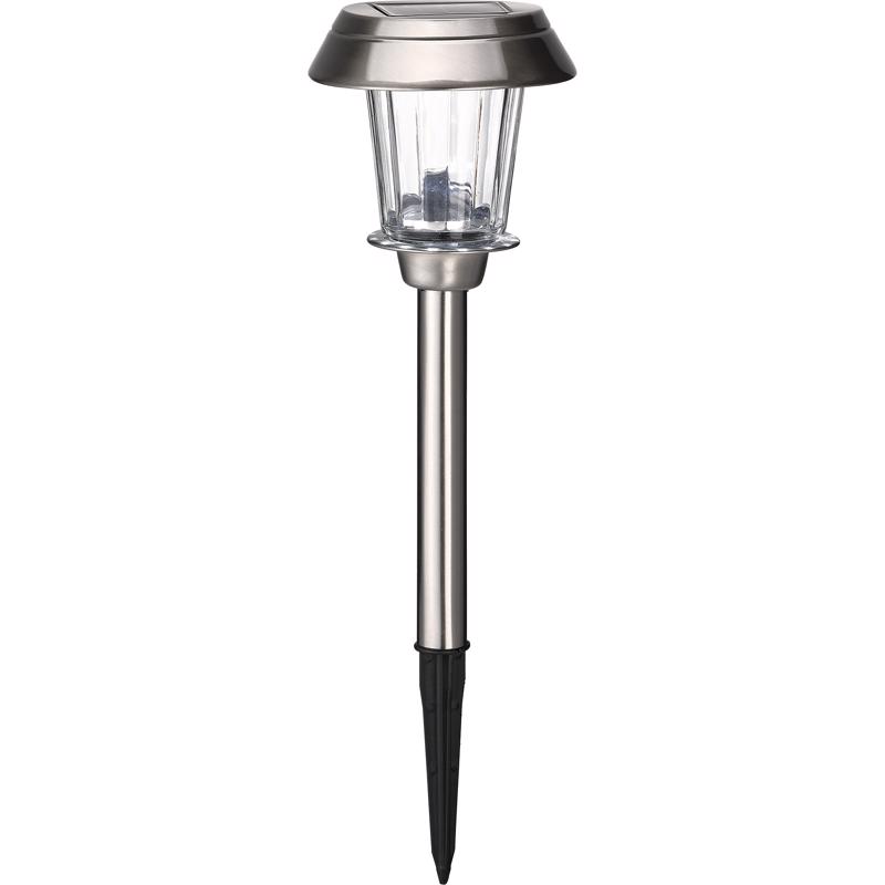Living Accents Brushed Nickel Solar Powered 0.2 W LED Pathway Light 1 pk (Pack of 12)