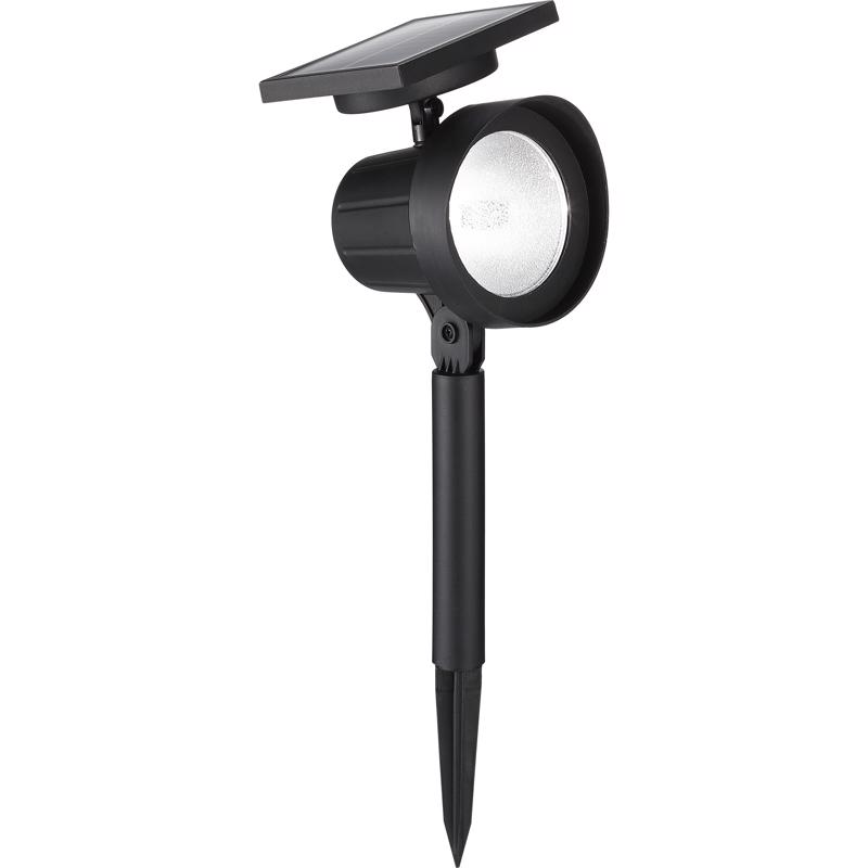 Living Accents Black Solar Powered 0.5 W LED Spotlight 1 pk (Pack of 12)