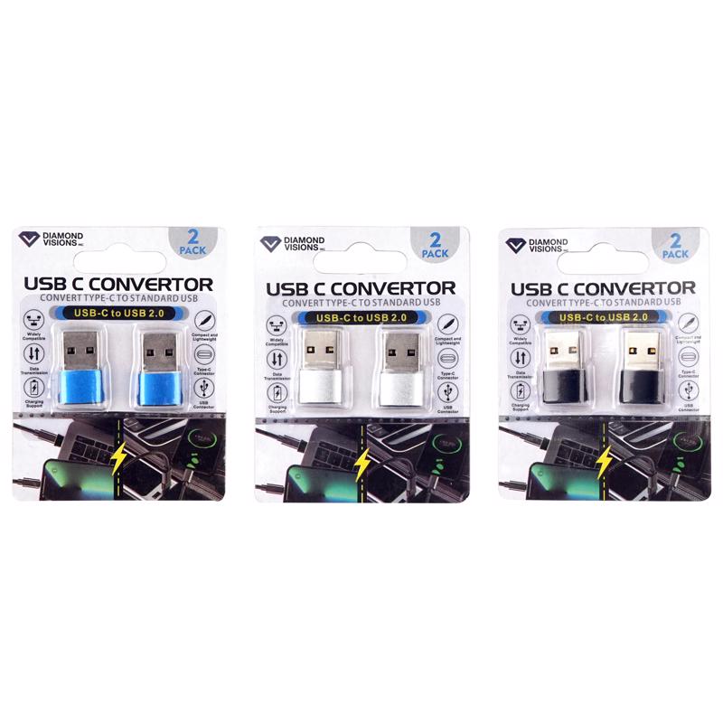 Diamond Visions Assorted Slim 2 in 1 Adapter For All Smartphones (Pack of 20)