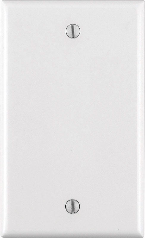 Leviton White 1 gang Thermoset Plastic Blank Wall Plate 1 pk (Pack of 25)