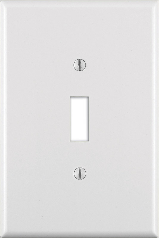Leviton White 1 gang Thermoset Plastic Toggle Wall Plate 1 pk (Pack of 25)
