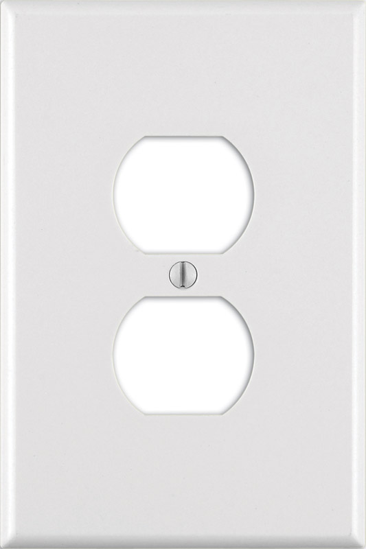 Leviton White 1 gang Thermoset Plastic Duplex Wall Plate 1 pk (Pack of 25)