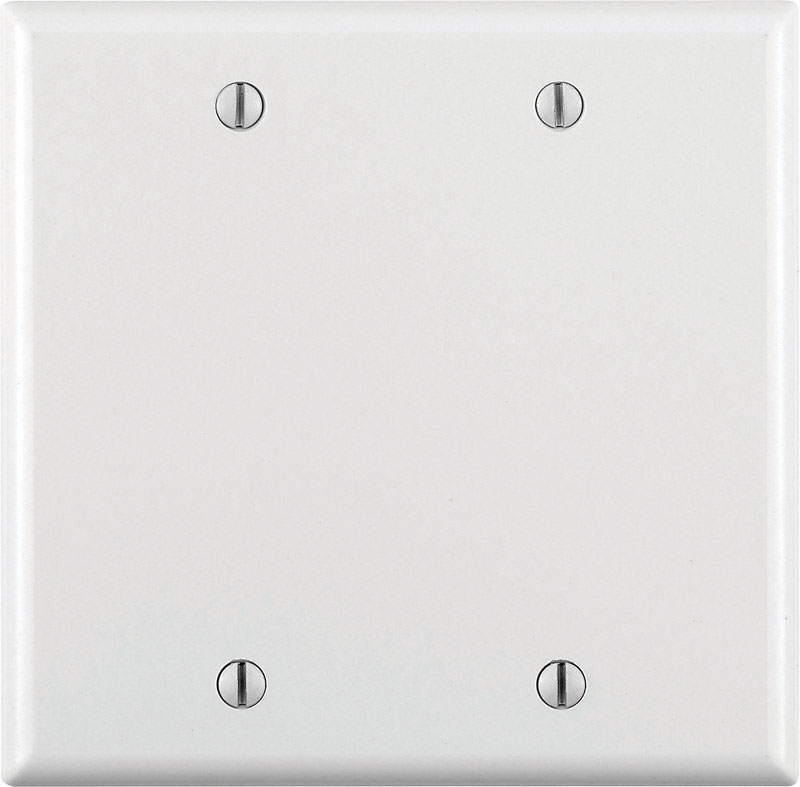 Leviton White 2 gang Plastic Blank Wall Plate 1 pk (Pack of 25)