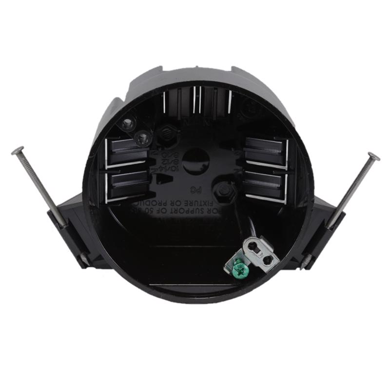 Cantex EZ Box New Work 20 cu in Round Polycarbonate Ceiling Box Black