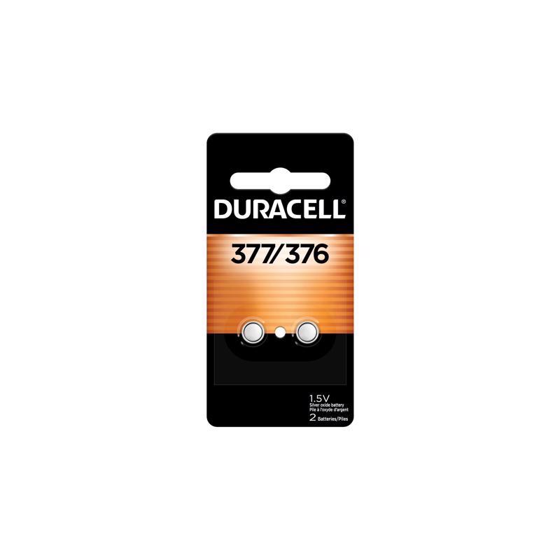 Duracell Silver Oxide 376/377 1.5 V 0.02 mAh Electronic/Watch Battery 2 pk (Pack of 6)