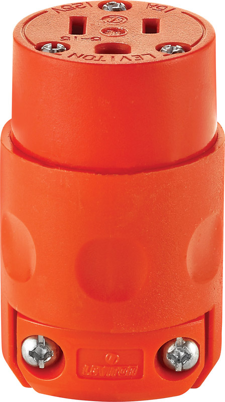 Leviton Commercial and Residential PVC Grounding Connector 5-15R 2 Pole 3 Wire