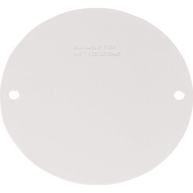 Sigma Engineered Solutions Round Stamped Steel 4.13 in. H X 4.13 in. W Flat Box Cover