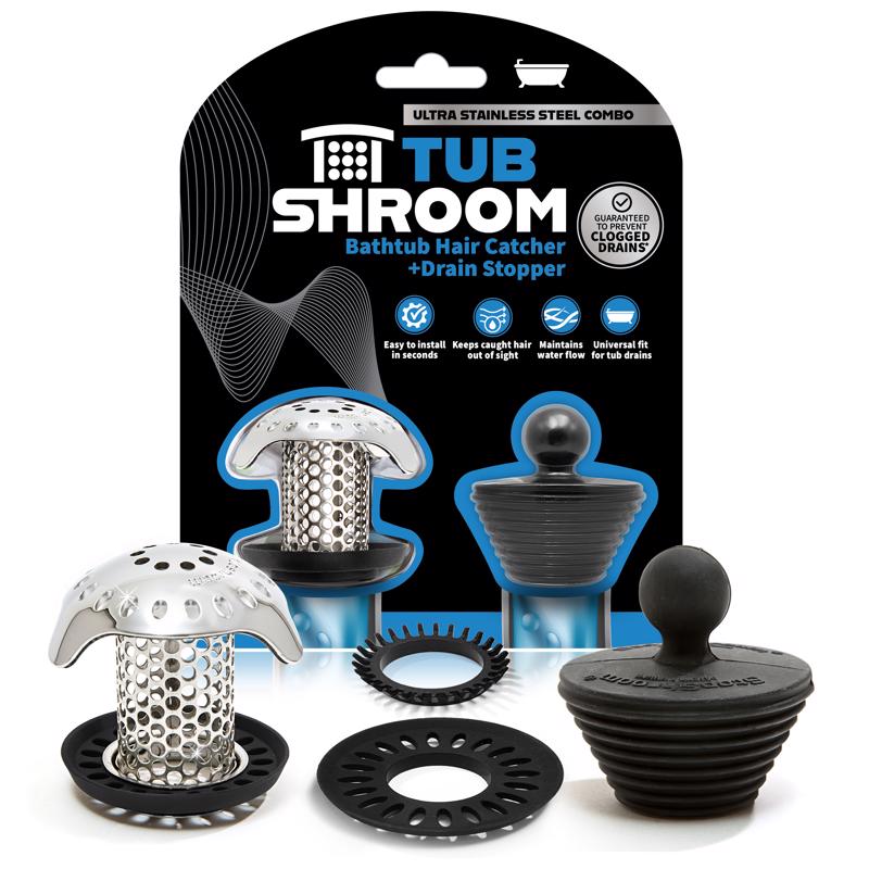 TubShroom Ultra Edition 1.5 in. Chrome Stainless Steel Hair Catcher