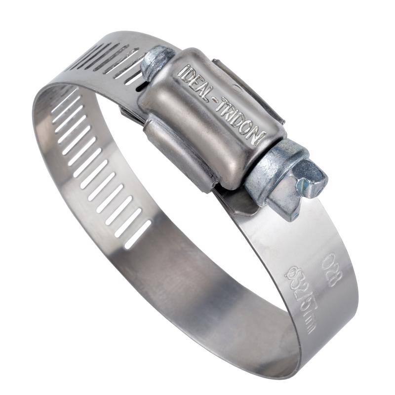 Ideal Tridon 13/16 in. 1-3/4 in. SAE 20 Silver Hose Clamp Stainless Steel Band (Pack of 10)
