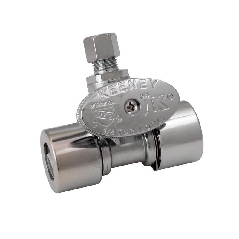 Keeney 1/2 in. Brass Chrome 1/4 in. Shutoff Valve Handle 1 pc