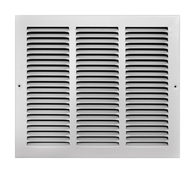 Tru Aire 14 in. H X 12 in. W 1-Way Powder Coat White Steel Return Air Grille