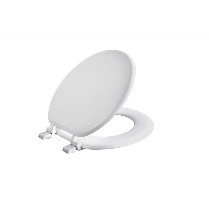 Oakbrook Collection Round White Wood Toilet Seat (Pack of 6)