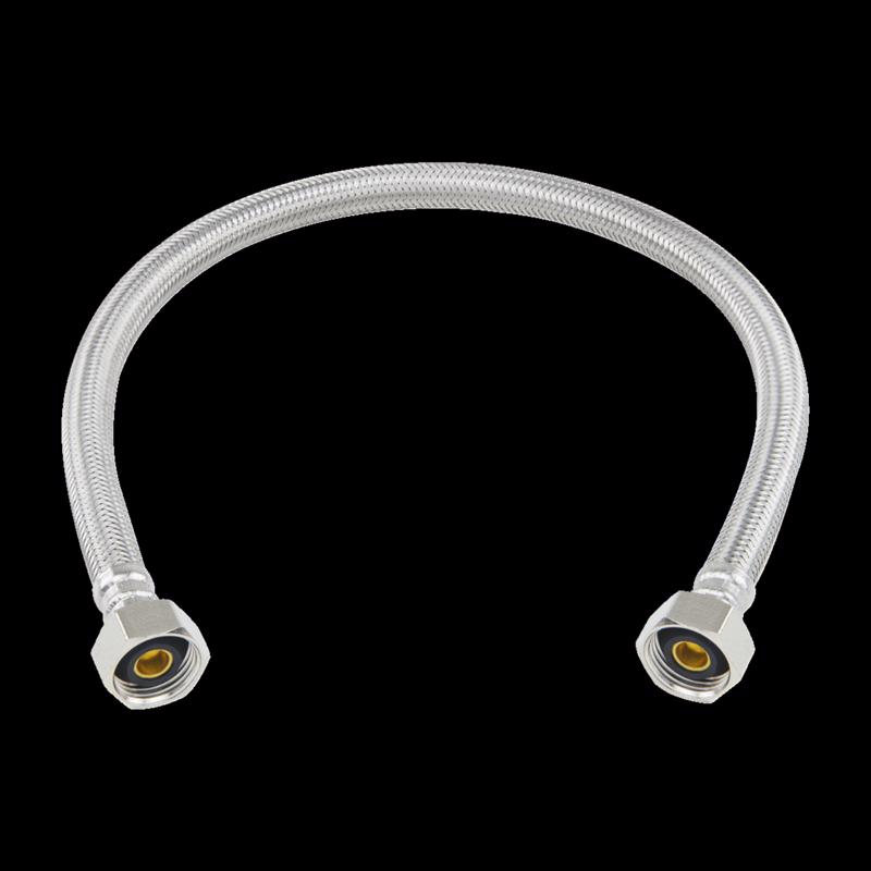 BrassCraft Plumbshop 1/2 in. D X 1/2 in. D X 20 ft. L Braided Stainless Steel Hose