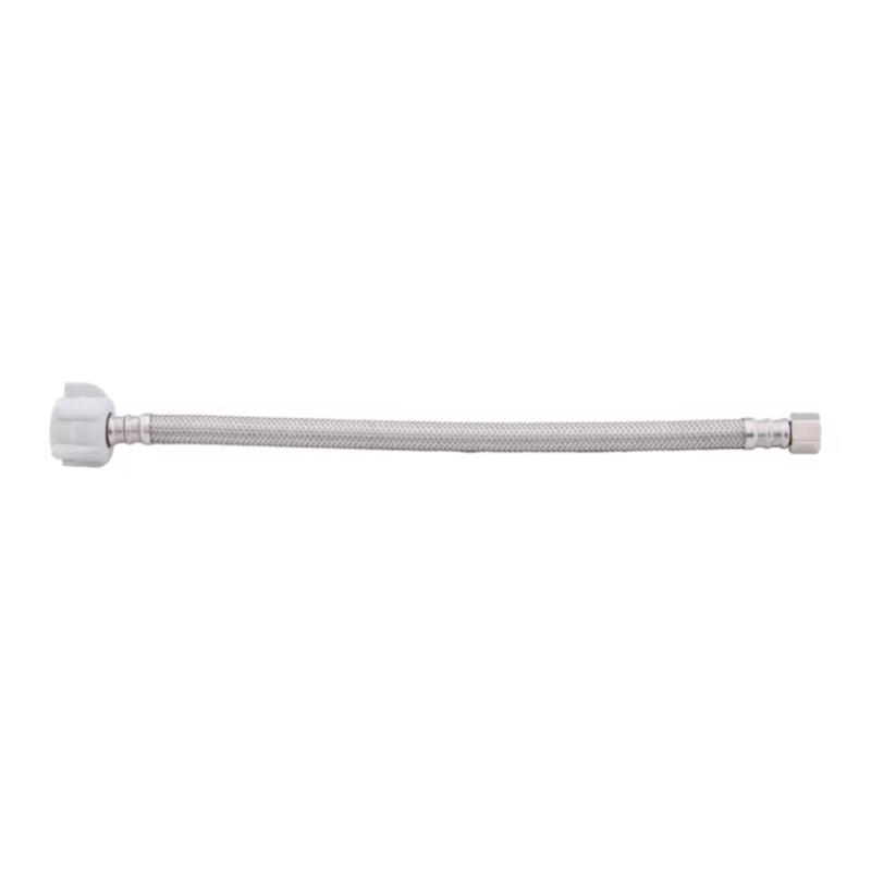 BrassCraft Plumbshop 3/8 in. Compression pc X 7/8 in. D Ballcock 12 in. Braided Stainless Steel Supp