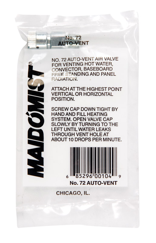 Maid O' Mist 1/8 in. NPT Brass Air Vent