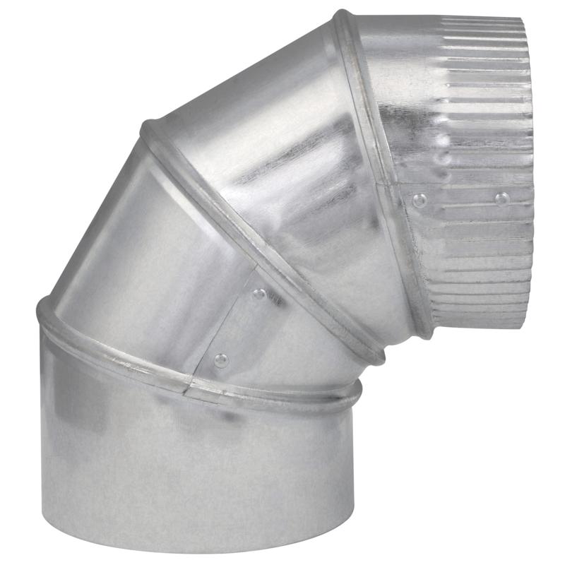 Imperial 5 in. D X 5 in. D Adjustable 90 deg Galvanized Steel Furnace Pipe Elbow (Pack of 8)
