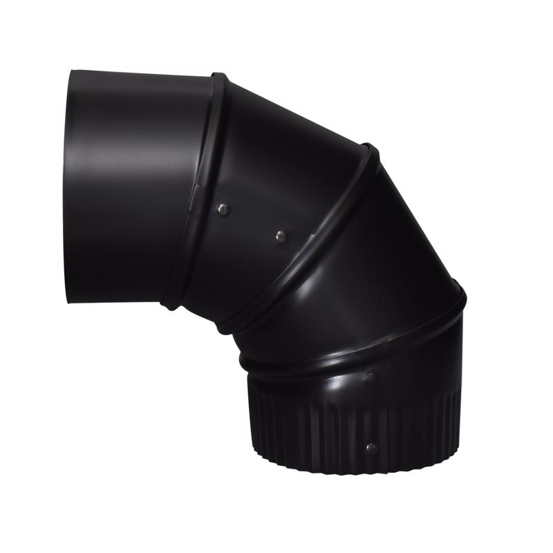 Imperial 4 in. D X 4 in. D Adjustable 90 deg Galvanized Steel Stove Pipe Elbow (Pack of 4)
