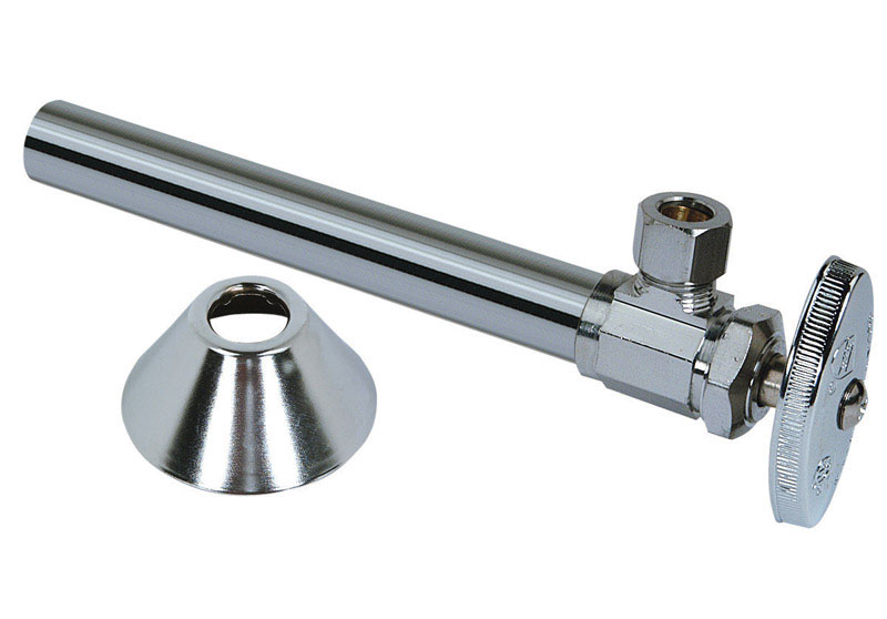 BrassCraft 1/2 in. FPT X 3/8 in. MPT Brass Angle Stop Valve