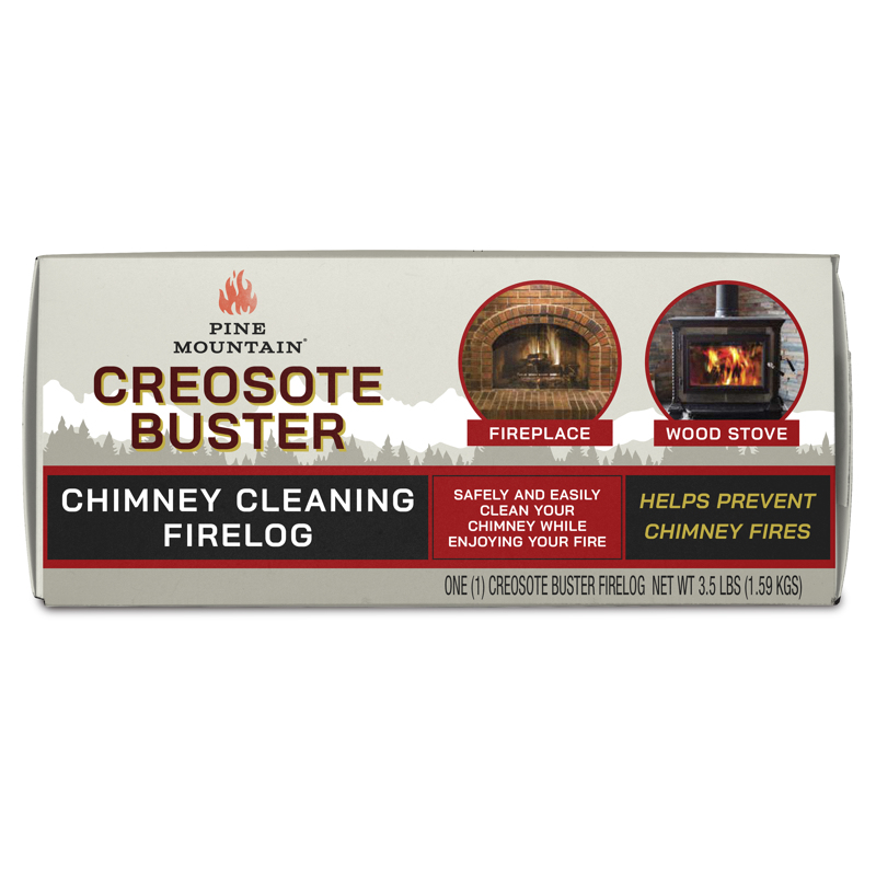 Pine Mountain Creosote Buster Fire Log 1.5 hr 1 pk 3.5 lb (Pack of 6)