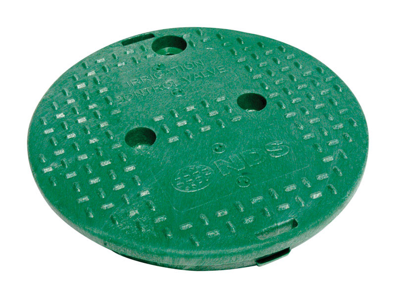 NDS 9.5 in. W X 9.5 in. D X 1-3/8 in. H Round Valve Box Cover Green