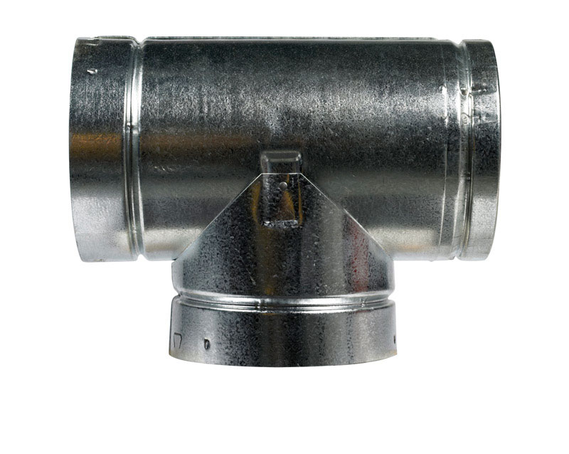 Selkirk 6 in. X 6 in. X 6 in. Aluminum/Galvanized Steel Stove Pipe Tee Cap Flow Tee (Pack of 2)