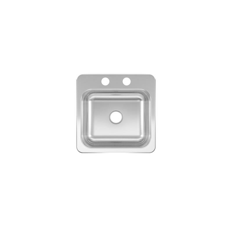 Kindred Creemore Stainless Steel Top Mount 15 in. W X 15 in. L Single Bowl Bar Sink