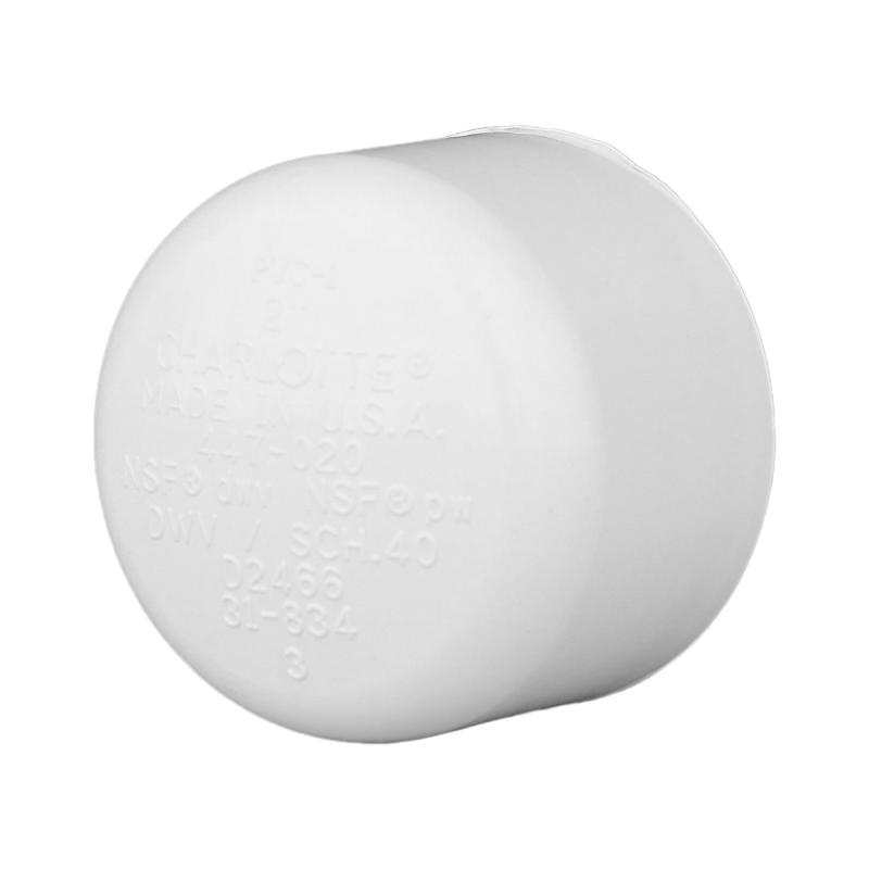 Charlotte Pipe Schedule 40 4 in. Slip X 4 in. D Slip PVC Cap 1 pk (Pack of 6)