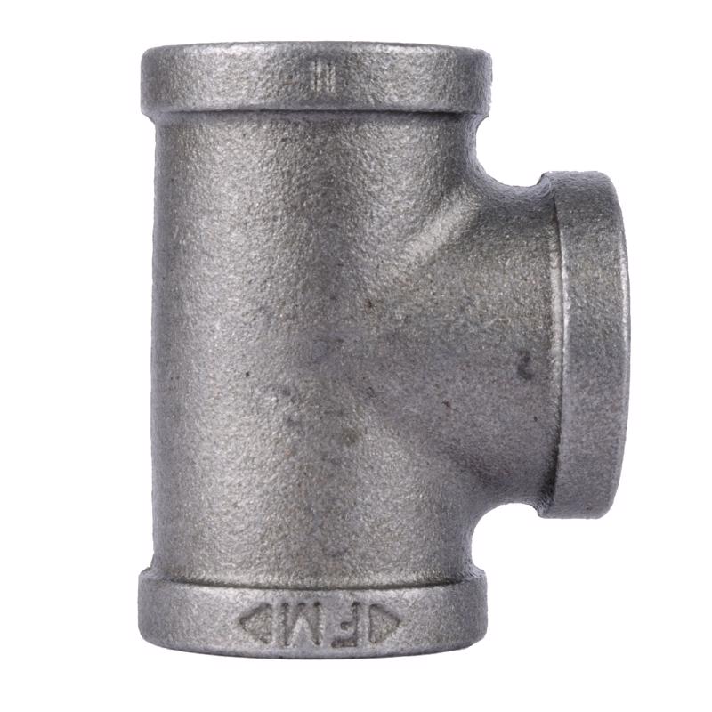 STZ Industries 3/4 in. FIP each X 3/4 in. D FIP 3/4 in. D FIP Black Malleable Iron Tee (Pack of 5)