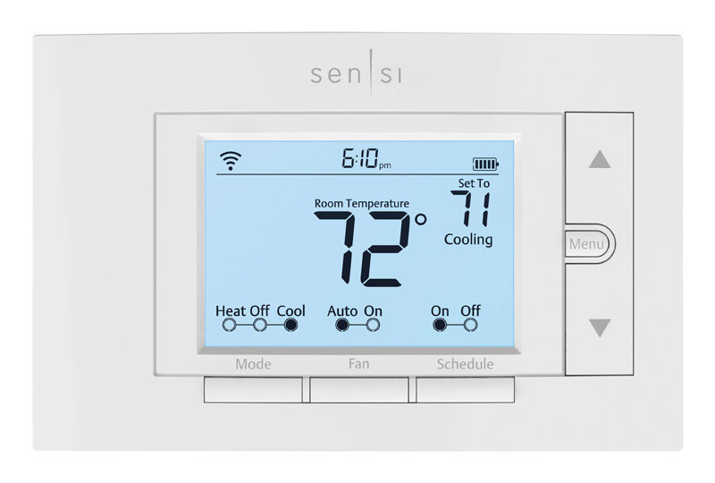 Sensi Sensi Built In WiFi Heating and Cooling Push Buttons Smart-Enabled Thermostat
