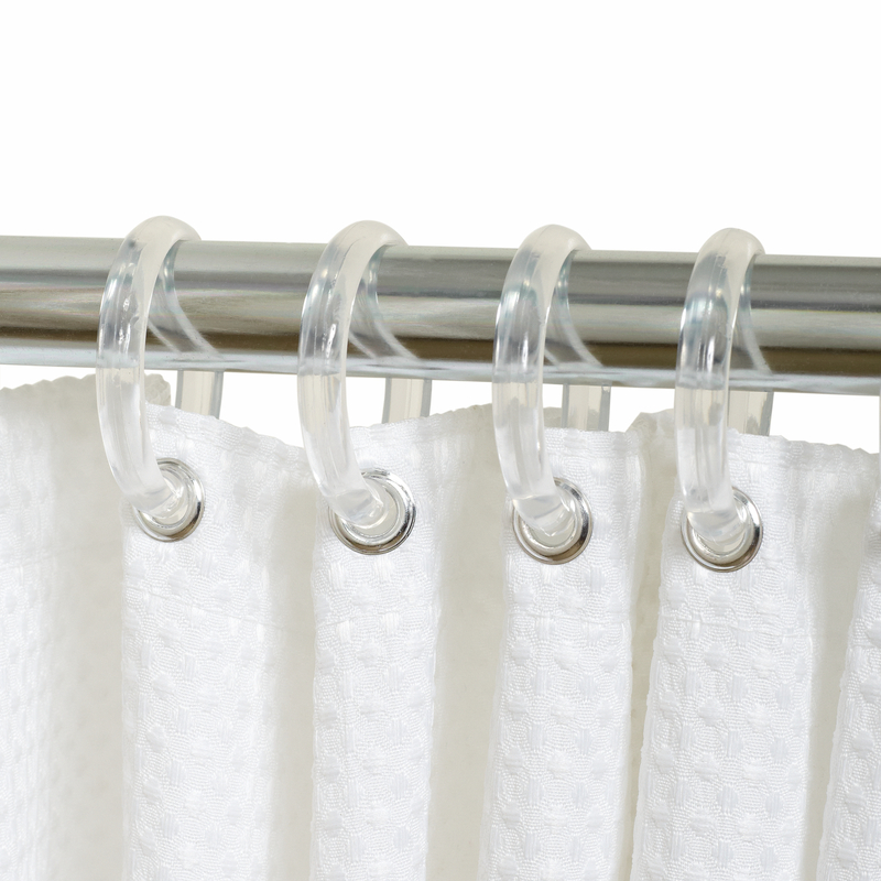 Zenna Home Clear Plastic Shower Curtain Rings 1 pk