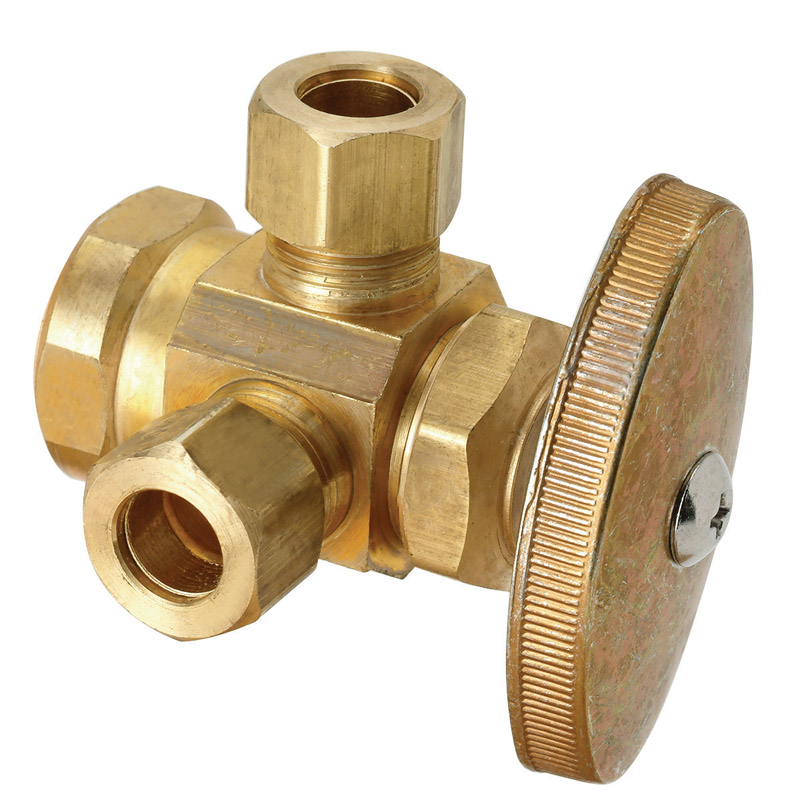 BrassCraft 1/2 in. FIP in. X 3/8 in. D Compression Brass Pipe Valve
