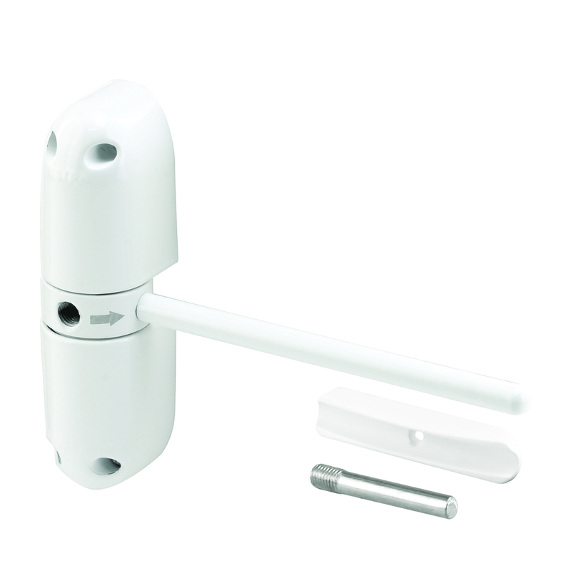 Prime-Line Zinc-Plated White Steel Hydraulic Door Closer