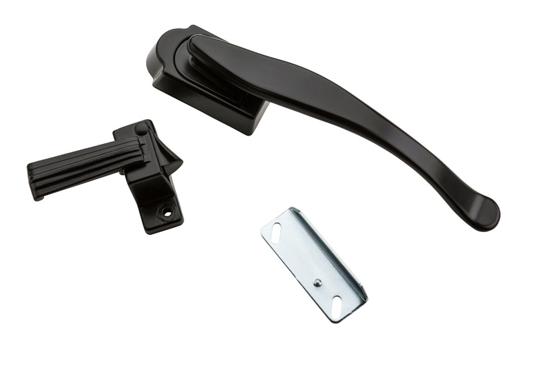 National Hardware Matte Black Zinc Lever Latches 1 pk