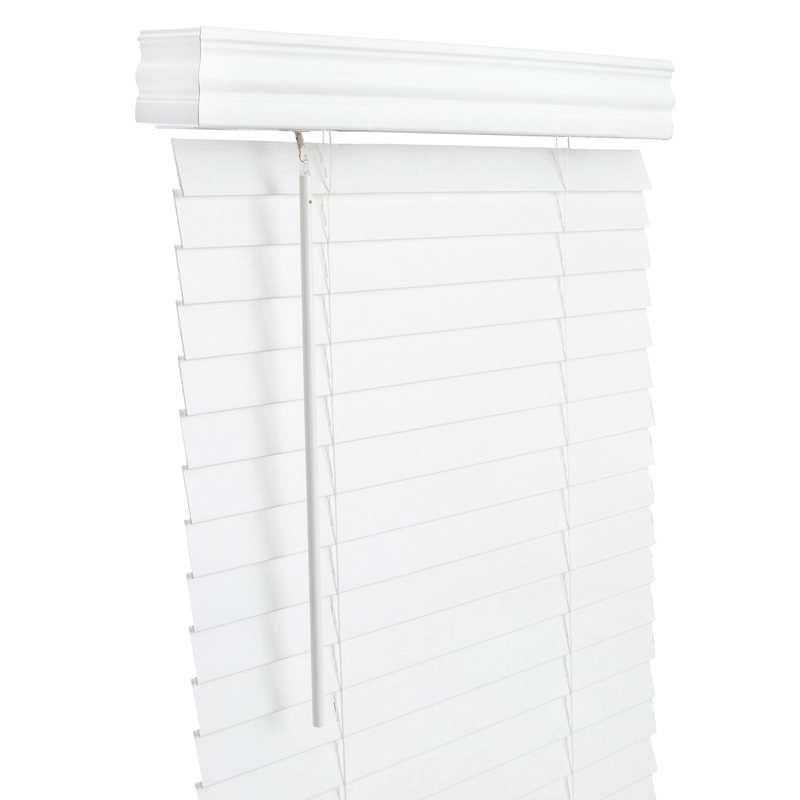Living Accents Faux Wood 2 in. Blinds 31 in. W X 60 in. H White Cordless