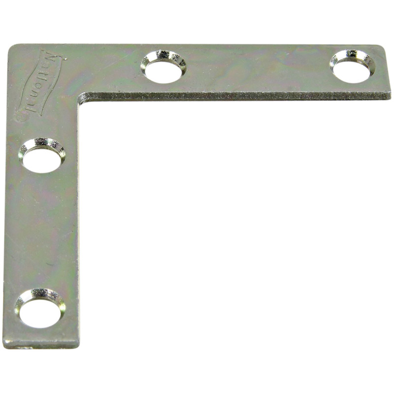National Hardware 2 in. H X 3/8 in. W X 0.07 in. D Steel Flat Corner Brace (Pack of 40)