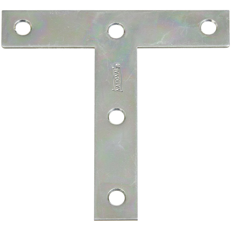 National Hardware 4 in. H X 3/4 in. W X 4 in. L Zinc-Plated Steel T-Plate (Pack of 20)