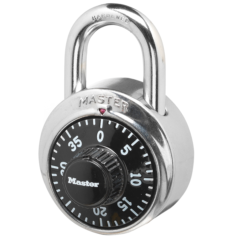 Master Lock 2-9/10 in. H X 1-7/8 in. W Steel Combination Dial Combination Padlock (Pack of 6)