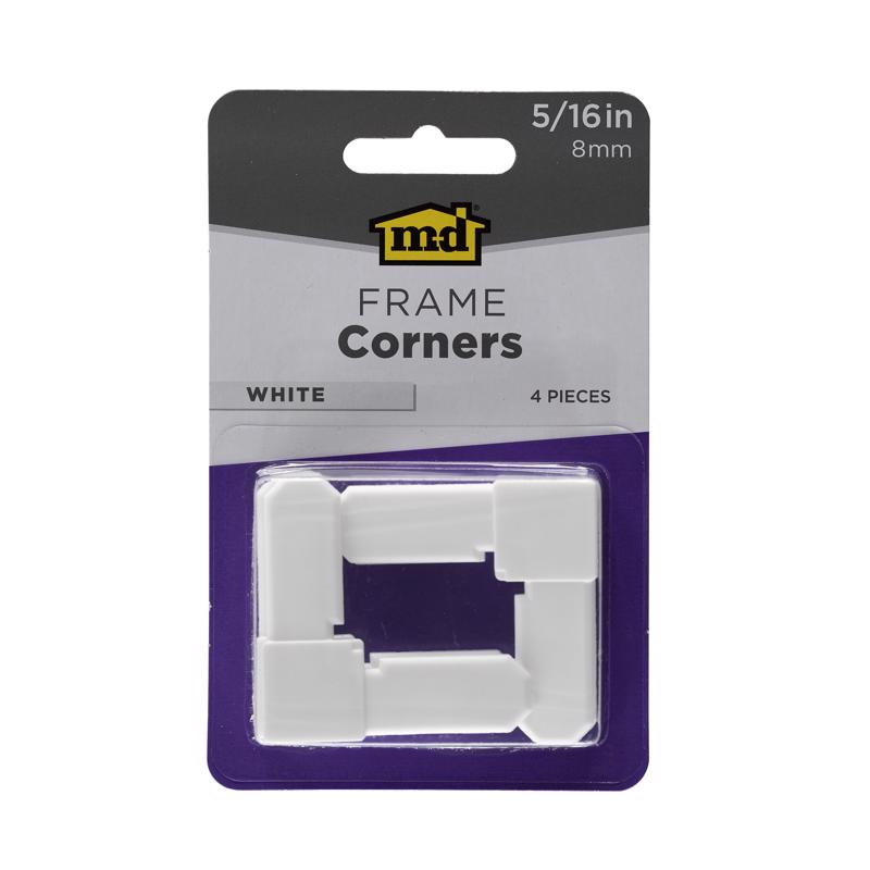 M-D Building Products White Plastic Frame Corners 5/16 in. H 4 pc (Pack of 10)