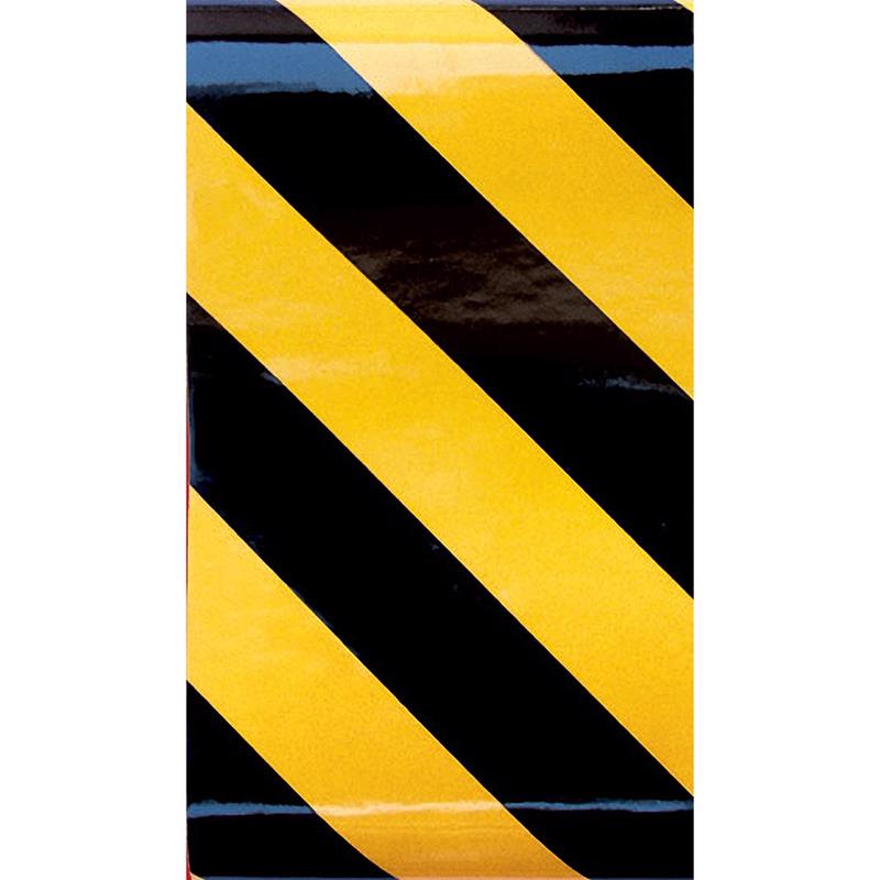 HILLMAN 2 in. W X 24 in. L Black/Yellow Reflective Safety Tape 1 pk (Pack of 5)