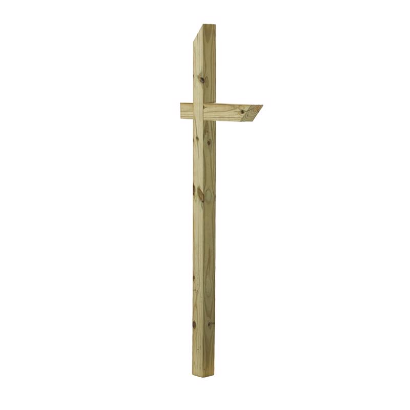 ProWood 72 in. Natural Brown Pressure Treated Wood Mailbox Post
